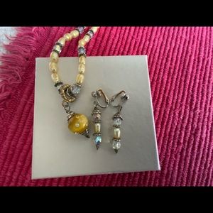 necklace and earrings